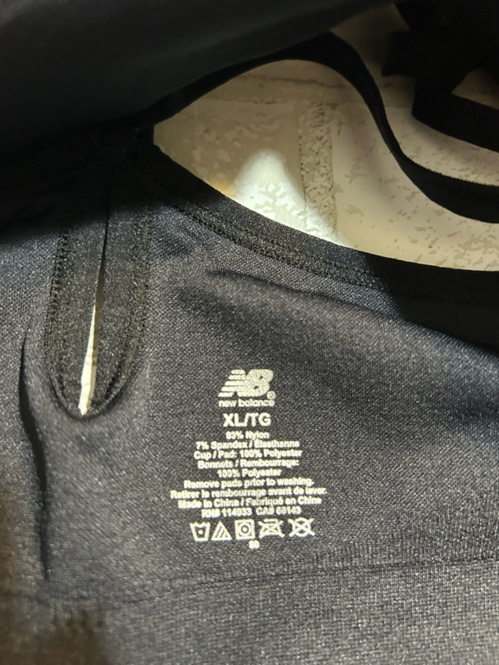 New Balance Black Strappy Racerback Sports Bra - Picture 4 of 5